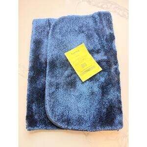 Garland Bath Rug 22x60 Navy Blue Nylon Soft Plush Bathroom Mat NEW